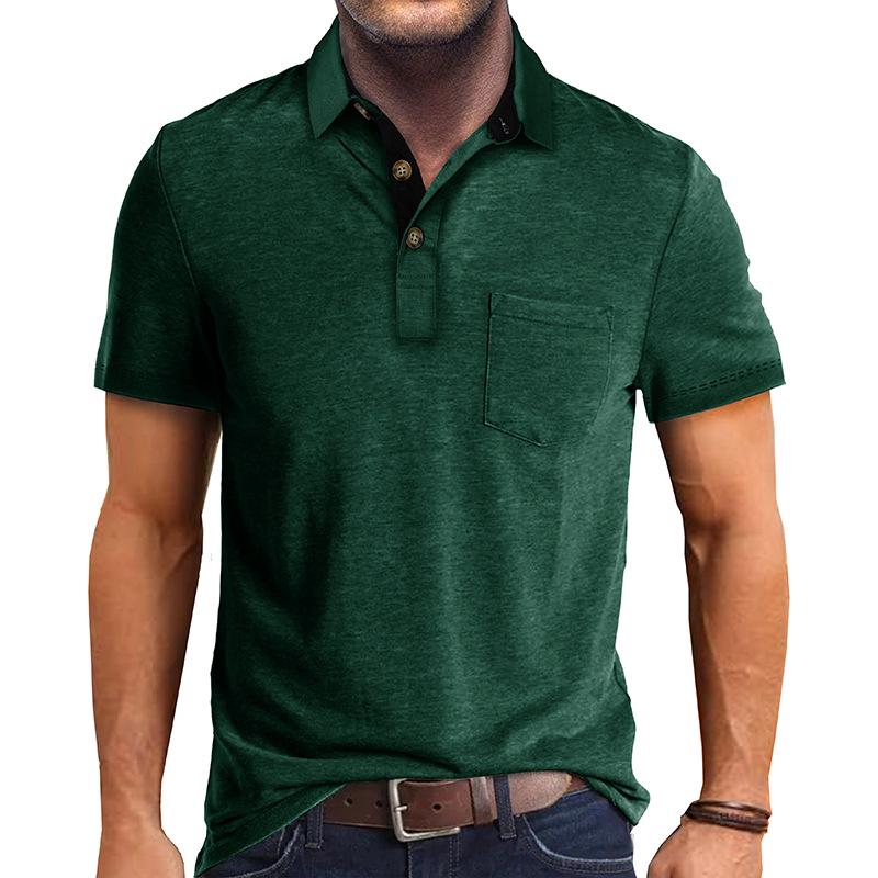 2024 Sommer Herren Kurzarm Poloshirt mit Umlegekragen