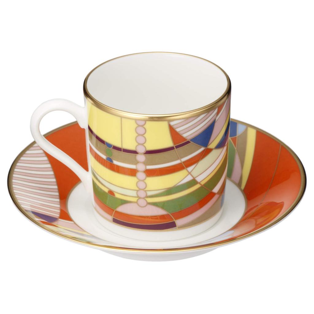 Noritake Coffee Cup & Saucer, 125cc, Frank Lloyd Wright March Balloons, Bone China, WT59881/4947