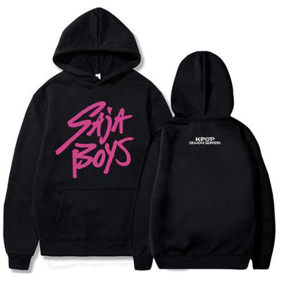 KPop Demon Hunters Saja Boys Hoodie Long Sleeve Movie Printing Sweatshirt Hooded Fleece Pullovers Streetwear Women