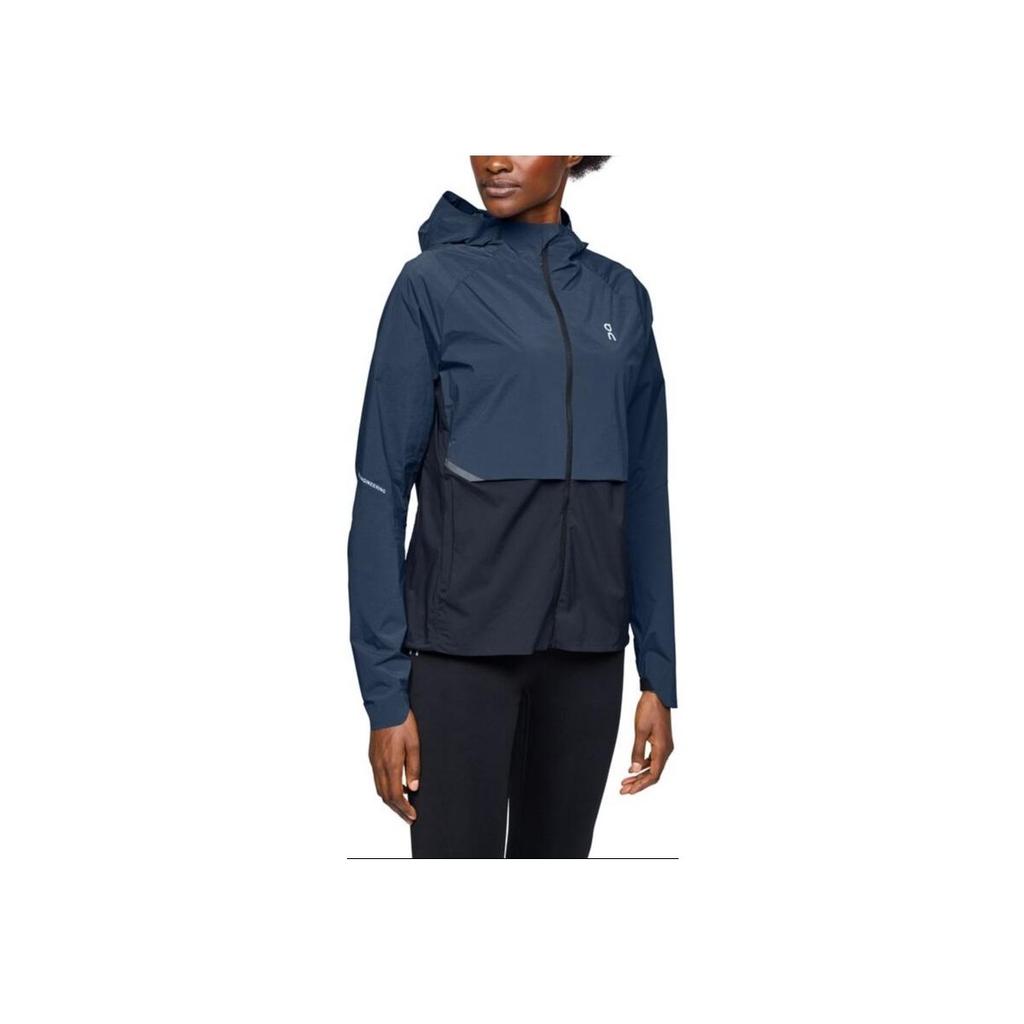 On Color Block Hooded Zip Lg Sleeve Jacket Women Jacket Blue 1WE10410133