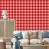 Christmas Autumn Plaid Wallpaper Coral and Red 50x1000