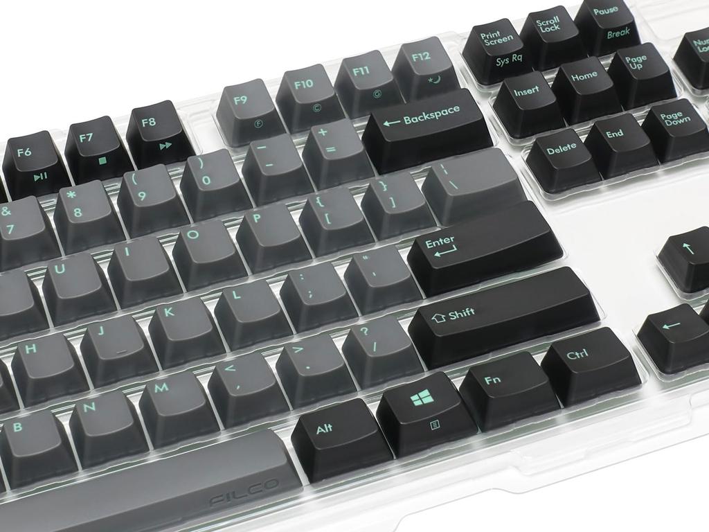 FILCO PBT Two-Tone Molded Keycap Set, ASAGI X Gray, Replacement for Majestouch, 104 Keys, English Layout, Includes Key Puller, FKCS104AGP2Z
