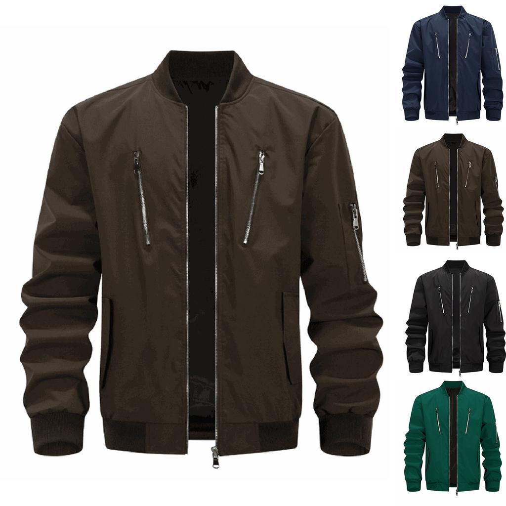 Men'S Loose Jacket Fashionable Multi Pocket  Jacket