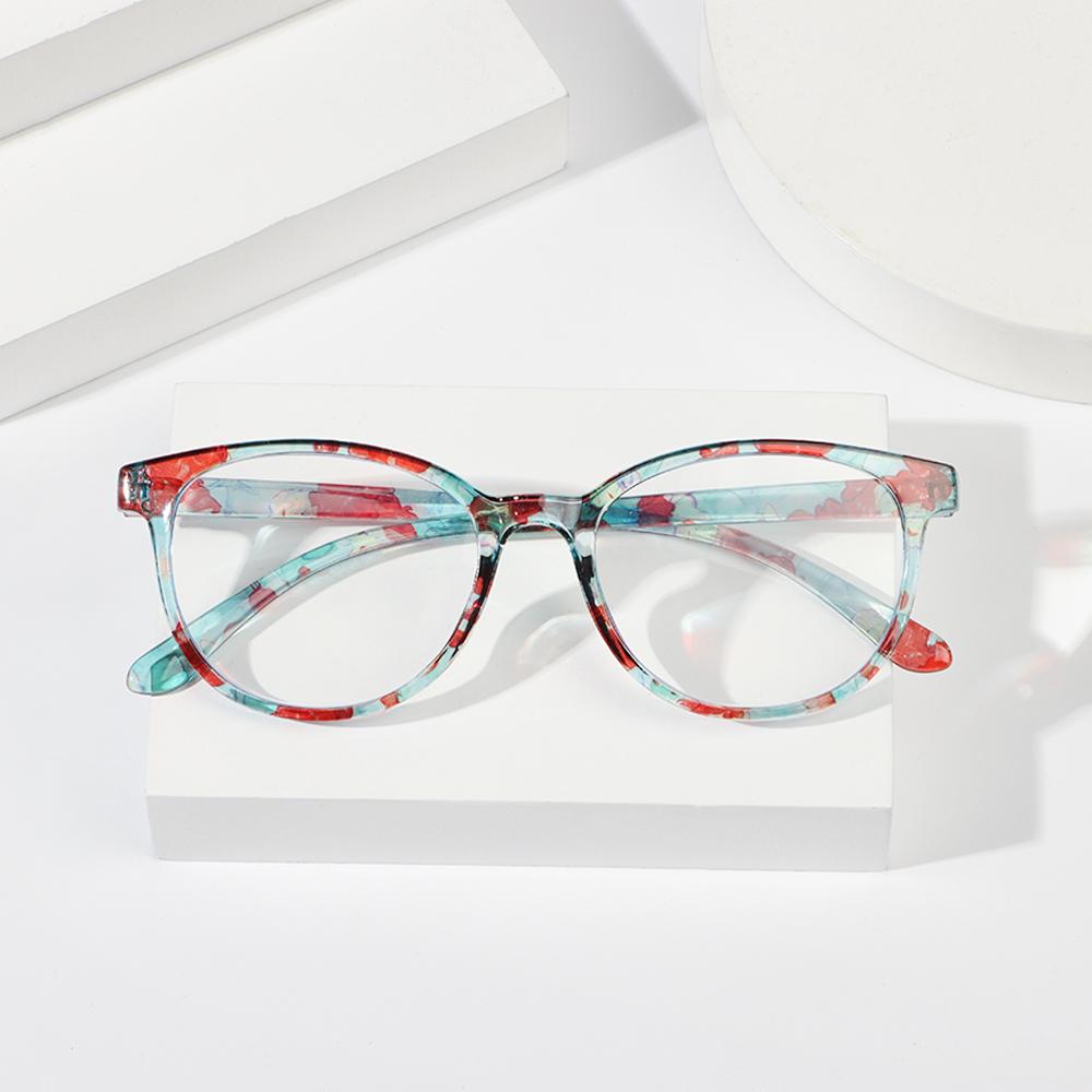 Flowers Elegant Anti-Blue Light Eyeglasses Presbyopic Glasses Eye Protection Reading Glasses