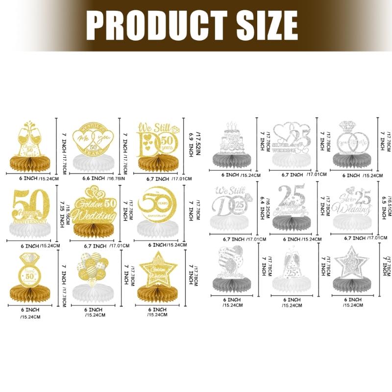 Paper Honeycomb Ornament Handmade Table Accessories For Wedding Anniversaries And Golden Jubilees Event