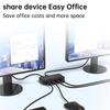 USB3.0 Hub Switcher 2-Input 4-Output Printer Sharing Device Dual Computers Share