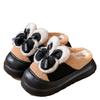 Bow Cotton Slippers 2025 New Winter Bag Heel Outdoor Wear Indoor Home Plush Platform Cotton Shoes