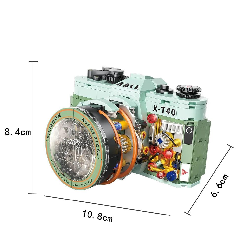 KNEW BUILT Classic Digital Camera Model Mini Brick Toys for Boys Adult Assembly Design Block Kits Classical Collection Projector