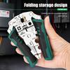Multi Functional Foldable Wire Stripping Pliers Cable Cutter Stripper Pliers Electrician Hand Tool For Wires Cutting Crimping