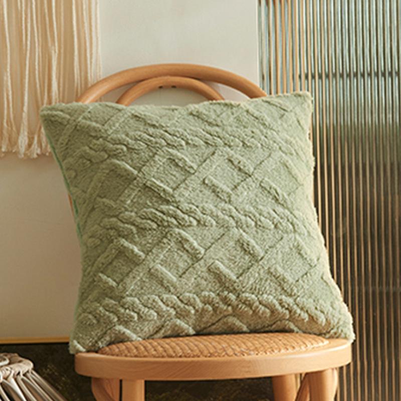 Twist Plush Pillowcase Cushion Cover Light Luxury Ins Nordic Home Sofa Plush Cushion