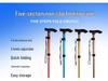 Outdoor Folding Telescopic Trekking Pole - Five-Section Walking Stick for Elderly