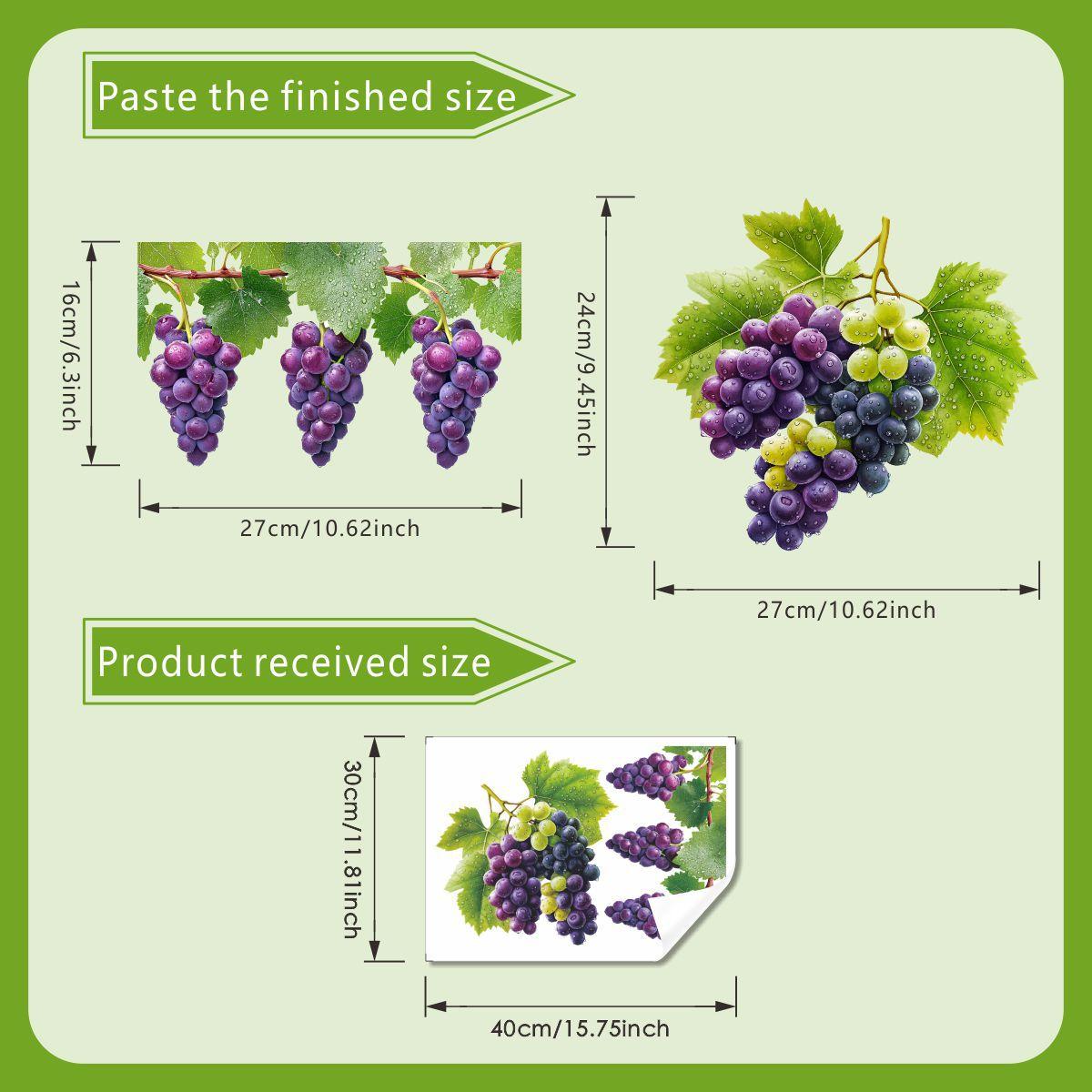 

Декоративные наклейки на унитаз в виде винограда, Наклейки для украшения туалета в ванной комнате 30*40cm