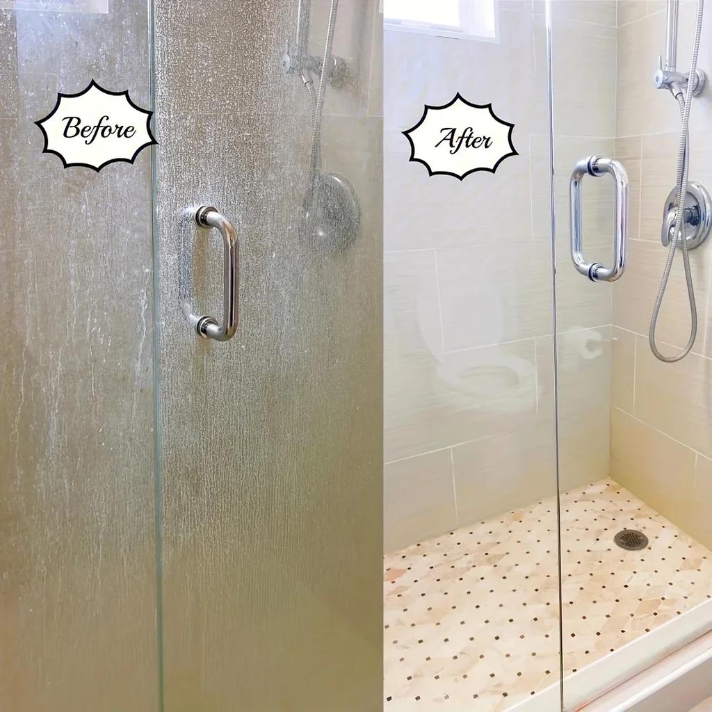 Środek do czyszczenia szkła w łazience Usuwacz plam po twardej wodzie Drzwi prysznicowe Płytki ceramiczne Stal nierdzewna Silny odkamieniacz Odtłuszczanie Usuwanie filmu