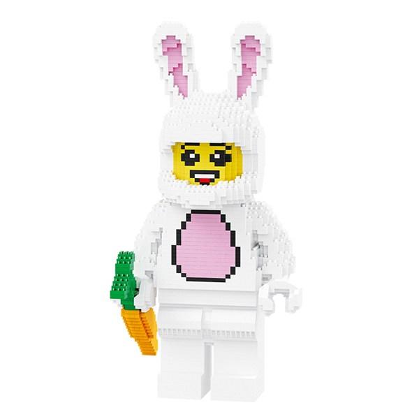 

a-life nanoblock большой человек-кролик, смешанные цвета, популярные корейские игрушки