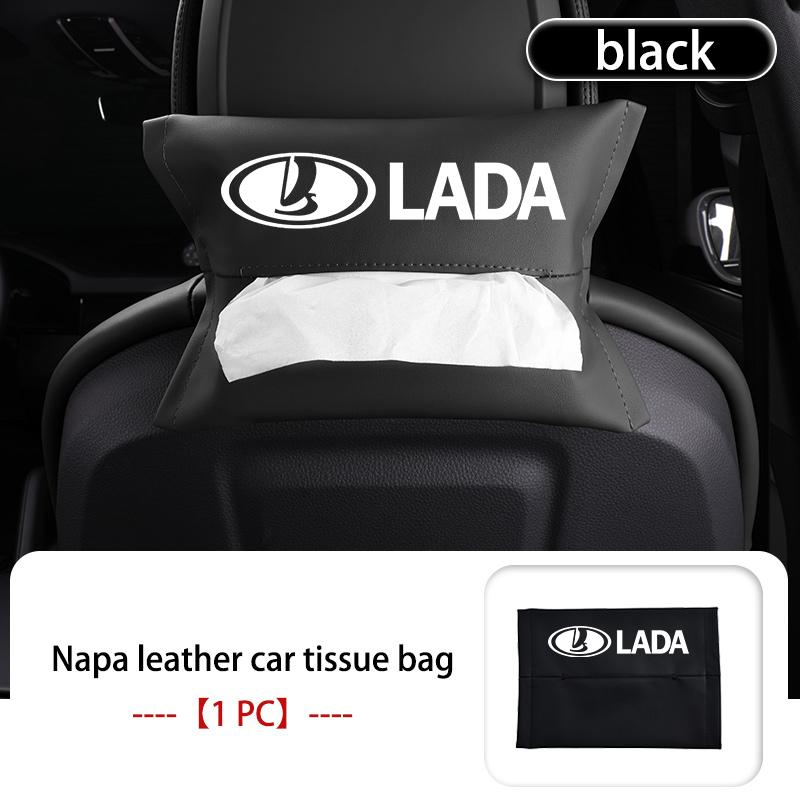 Leather Car Seat Back Hanging Tissue Bag Armrest Box Paper Holder Accessories For Lada Niva Vesta Granta Riva Samara Priora 4x4 SS15