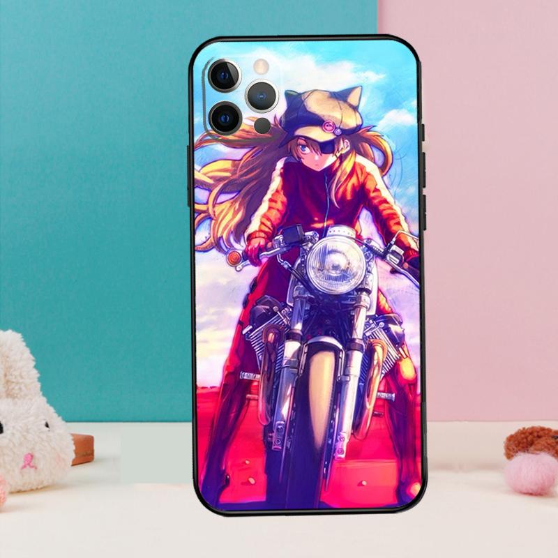 

Motorcycle girl Anime Phone Case For iPhone 17 Air 16 15 14 13 11 12 Pro Max 12 13 mini 15 16 Plus 16e Cover Coque iPhone 16Pro MAX