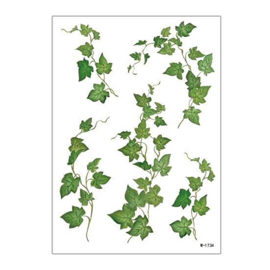Nostalgie Fake Vine Tattoos, Waterproof Leaf Temporary Stickers, Green Plant Ivy Body Art for Women Girls, Boho Festival Decor
