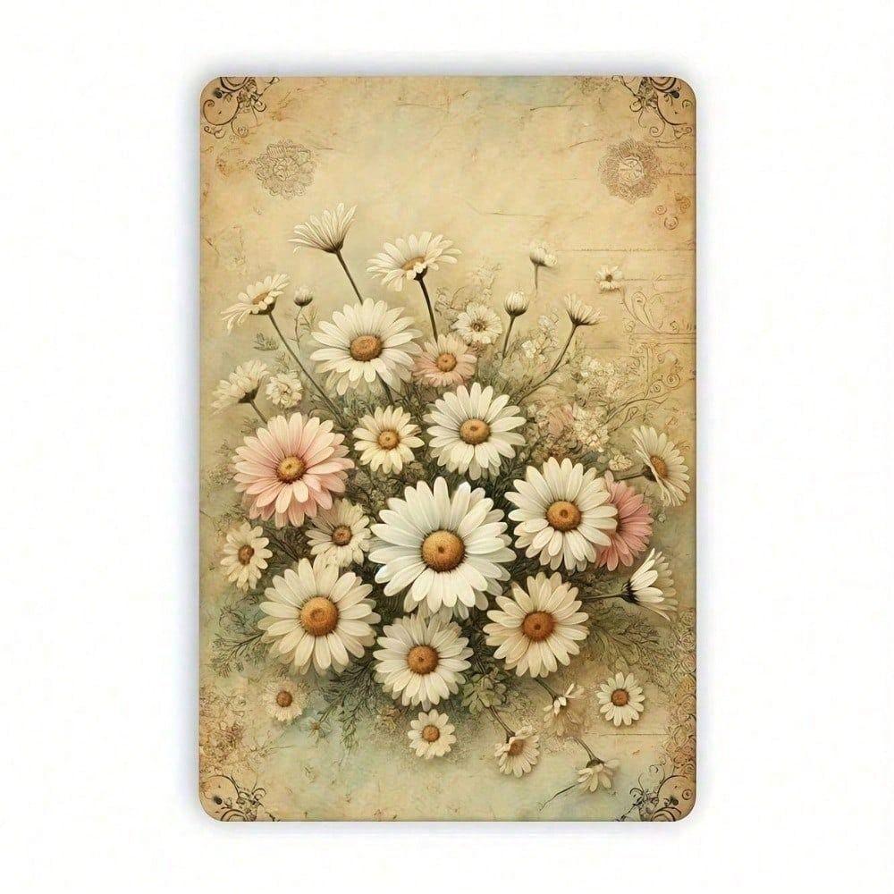 

Metal Poster Vintage Dandelion Bouquet Wall Art Home Decor