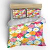 Multiple Sizes Colorful Daisy Pattern Bedding Set 1 Duvet Cover 2 Pillowcases For Adult And Children Luxury Gift Full Size