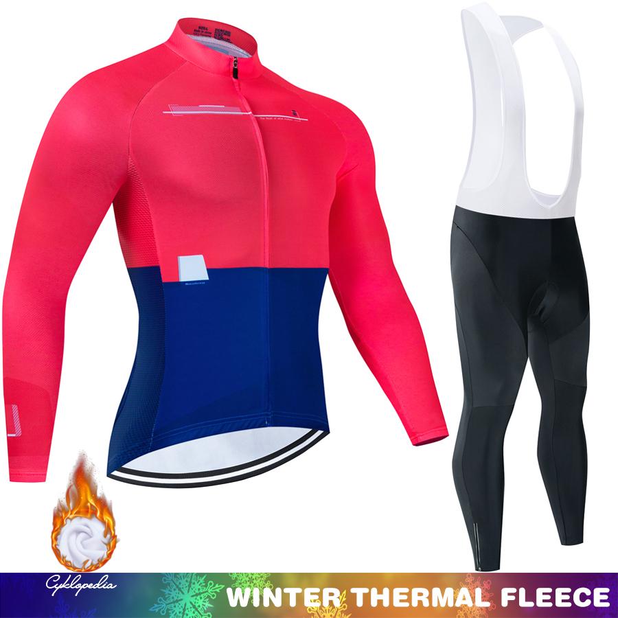 Thermal Cycling Jersey Men Men's Outfit Uniform Man Winter Fleece Road Bicycle Bike Set Clothing 2025 Bicycles Mountain Bikes