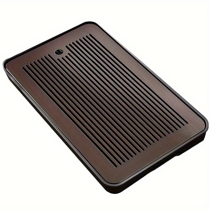 1ks Bambusový čínský Kung Fu podnos na čaj se zásobníkem vody Malý čajový stolek Podnos na čajové nádobí Hrnek na čaj Odkapávací podnos pro domácí čajovnu Restaurace Hotelový čajový doplněk