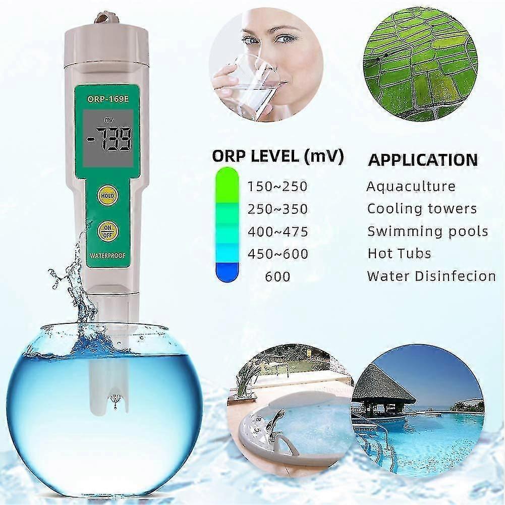 Digitaler ORP-Tester 169E Redoxpotentialmessgerät mit Hochpräzisionskalibrierung für den Laboreinsatz und die Wasserprüfung