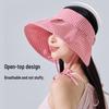 Summer Sun Protection Plaid Visor Hat