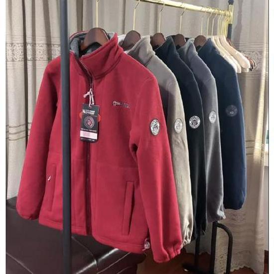 Men's Plus Size Norway Fleece Jacket - Double-Sided Plush, Thick, Warm, Casual, Autumn/Winter Outerwear