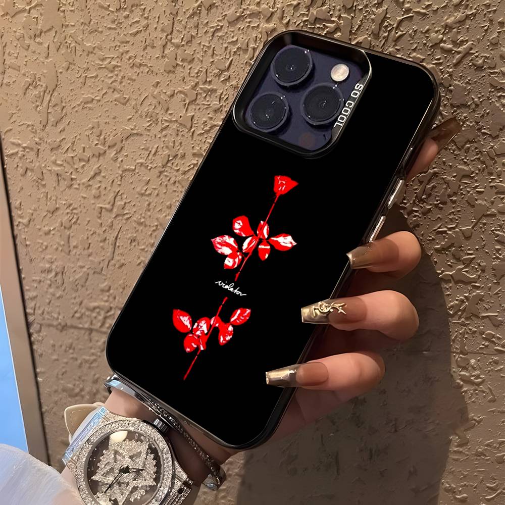 Band D-Depeche ModeS Black Matte Shockproof CoverPhone Case For iPhone 17,16,15,14,13,12,11,Pro,XS,Max,Plus,Mini,SE4,E