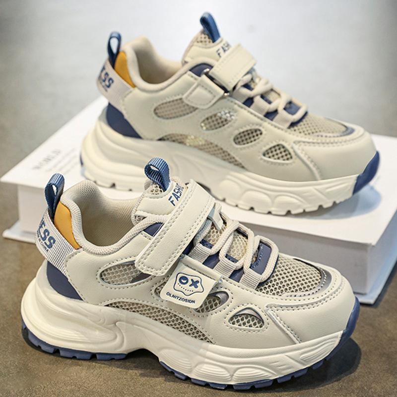 

Boys shoes 2025 summer new children s mesh breathable sports shoes medium and older boys autumn casual dad shoes 60 size inner length 55 cm