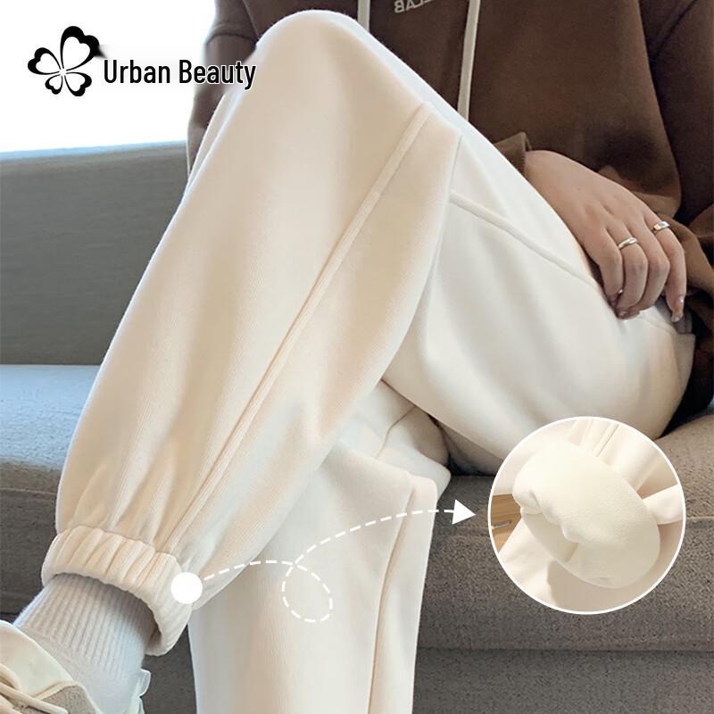 Women's High-Waist Fleece-Lined Slim-Fit Jogger Pants