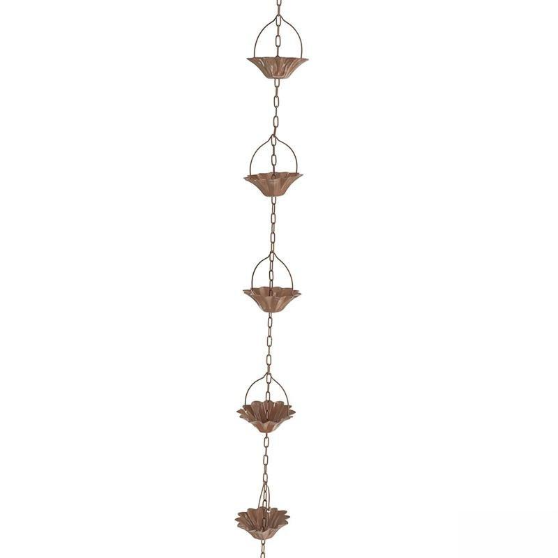100cm Gutters Rain Chain Replacement Downspouts Decorative Cups Display Pouring Cups Outdoor Rainwater Catcher Chains
