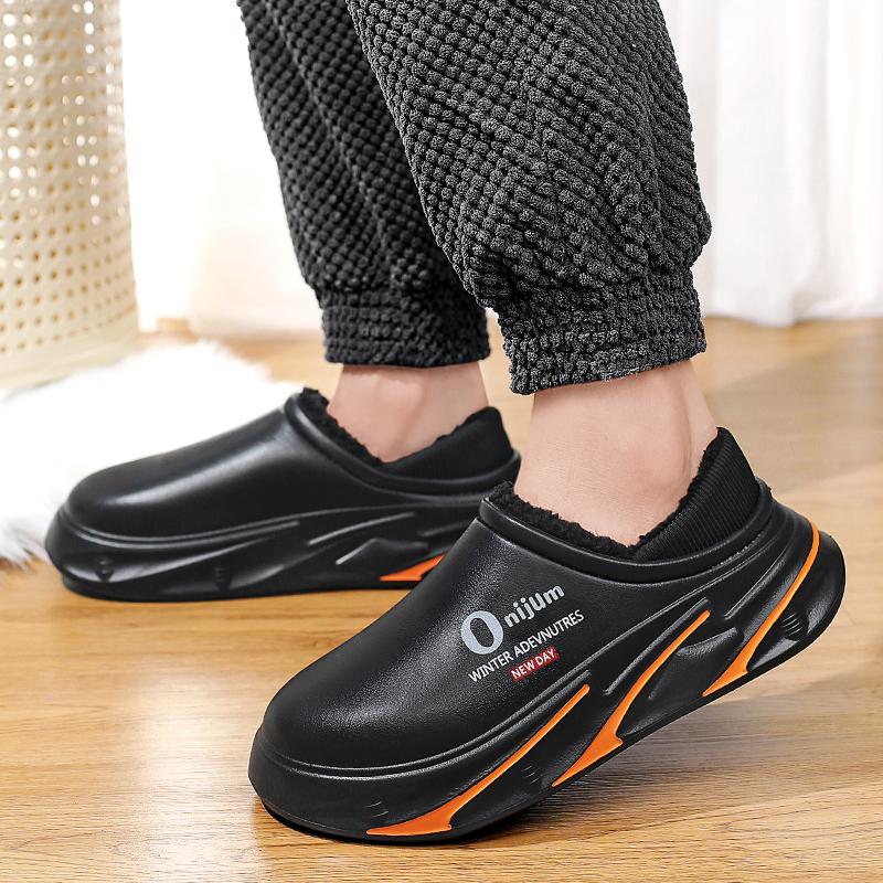Zimní pánské teplé pantofle Bavlněné pantofle Zateplené paty Venkovní Vnitřní Teplé boty Pánské Domácí Ložnicové Plyšové Teplé pantofle 38-45