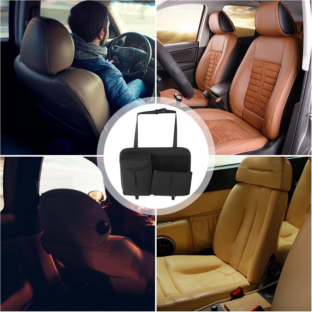 Universal Chair Back Storage Bag PU Leather Vehicle Hanging Container  Car Accessories