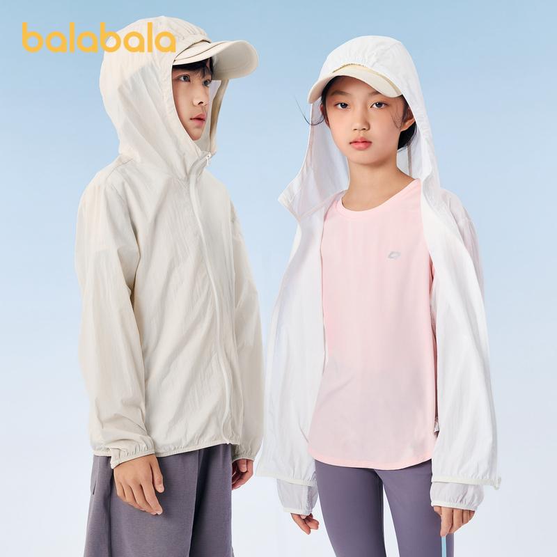 Balabala Boys' Outerwear, Girls' Sun Protection Clothing, Summer Children's Parent-Child Top