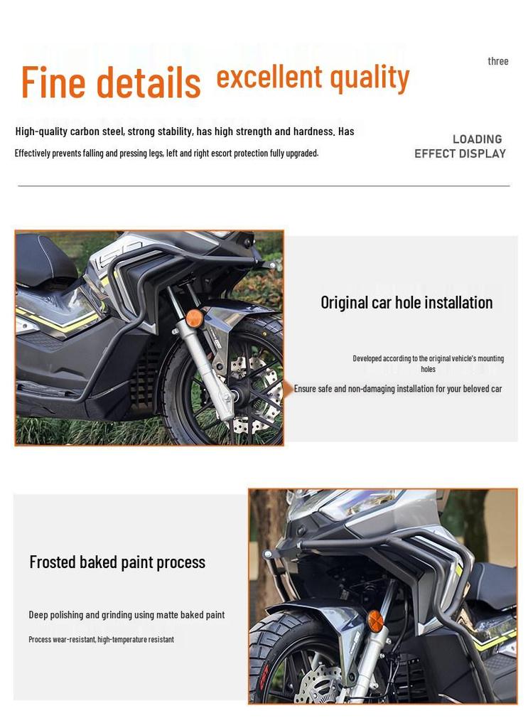 Kymco DINKG150 Anti-Fall Front/Rear Bumper, Exhaust Pipe Guard, Comfort Backrest Modified Accessories