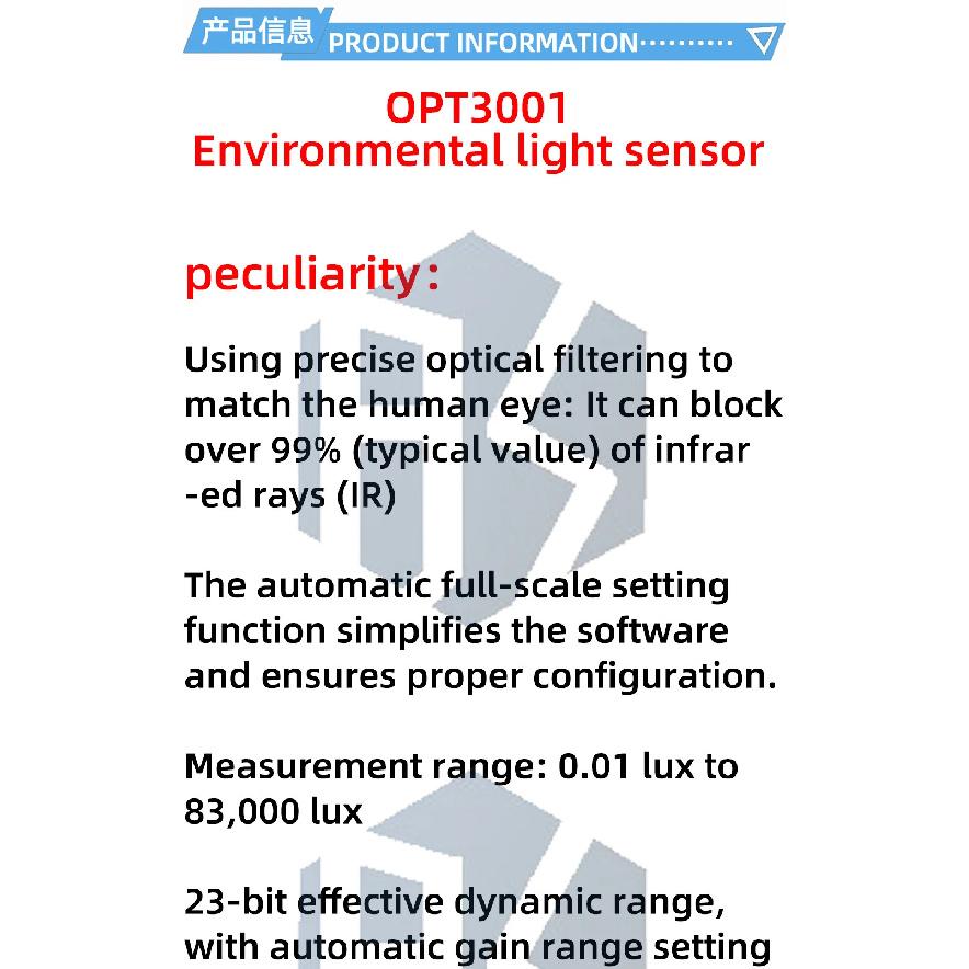 OPT3001 Human Eye Calibrated Light Sensor Module - I2C/IIC Single-Chip Embedded Detector