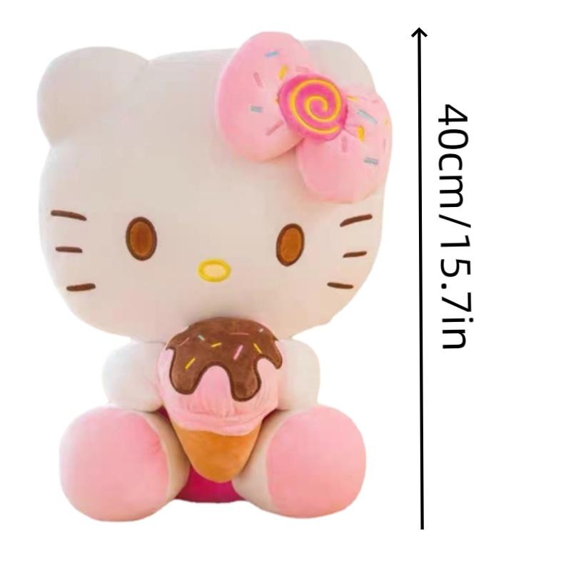 

Милая и мягкая плюшевая игрушка в виде котенка КТ и рожка мороженого для оптовой продажи 40cm/15.7in