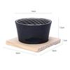 Single-person Stove, Charcoal Grill, Yakiniku Plate, Single-person Mini Yakiniku Stove, Tabletop Stove with Dedicated Wooden Stand, Tabletop Yakiniku