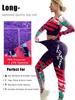 Conjunto de Body Feminino para Yoga e Ciclismo – Estampado Abstrato de Listras e Manchas de Tinta