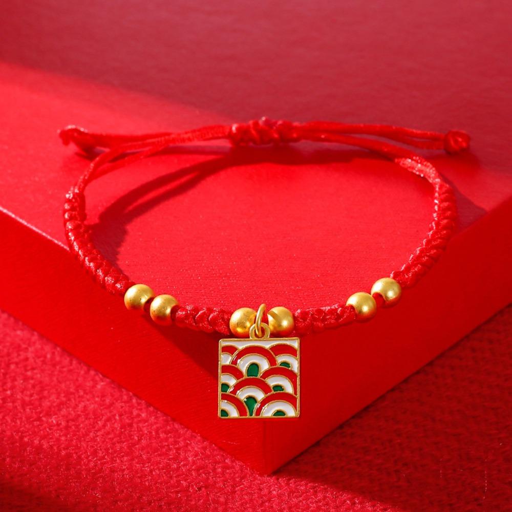 Chinese Style Snake Year Bracelet Hand Rope Fortune Bracelet Retro Lucky Red Rope  Couple