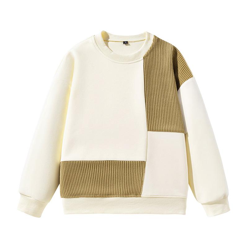 Round Neck Sweatshirt for Men In Autumn New Trendy Brand Loose Casual Inner Layering Shirt for Boys Autumn and Winter Long-sleeved T-shirt Top