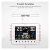 Stazione Meteo Digitale per Casa Interno Esterno, Ampio Display LCD Touch Screen, Monitor Temperatura e Umidità, Fase Lunare, Maree, Pressione Atmosferica e Allarme
