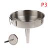 10cm 12cmn 14cm 304 Stainless Steel Funnel Kitchen Household Oil Wine Liquid Dispenser with Removable Strainer Mesh
