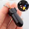 Healthy Care Tablet Container Pill Storage Box Pill Bottle Keychain Holder Aluminum Pill Case