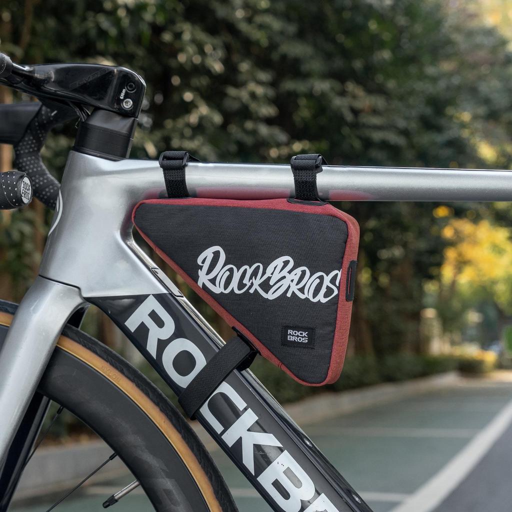 RockBros Triangle Bicycle Top Tube and Saddle Tool Bag for Mountain & Road Bikes