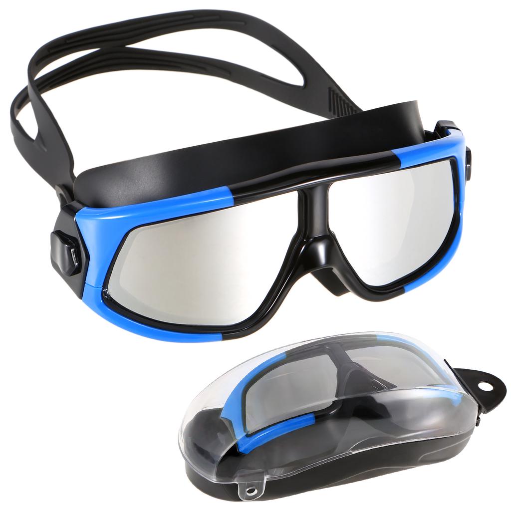Professional Swim Goggles Women Men Adjustable Anti-Fog Wide View Swimming Goggles for Adults