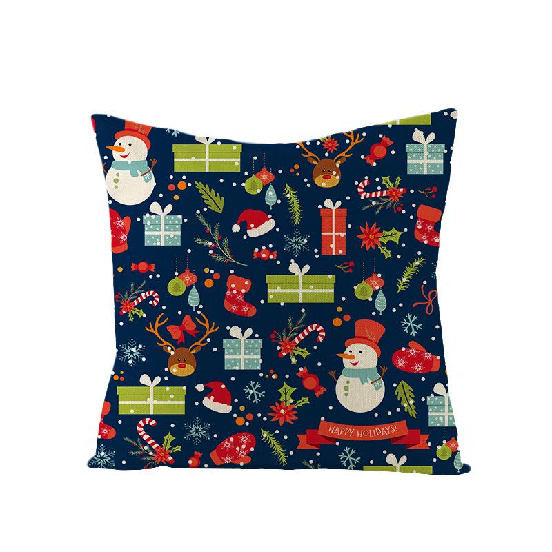 Cartoon Digital Printing Christmas Pillow Cover New Style Square Polyester Pillow Cover Cushion Cover