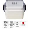 Masakazu NH Style Square Storage Lunch 27297 Box, Ivory, Size Approx. W12.2 D13.6 H8.9