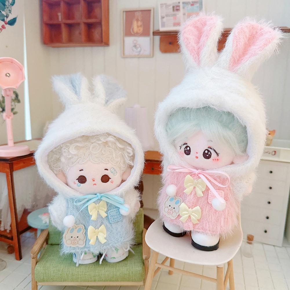 For 17cm Labubu Doll Clothes Fashion Soft Coat Doll Clothes Color Match Pants Dolls Accessories Cute Decoration Little Clothes